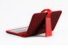 Virgo VIR-00084 Leather Case with Keyboard 8 - 9" for Tablet Micro USB - Black Red